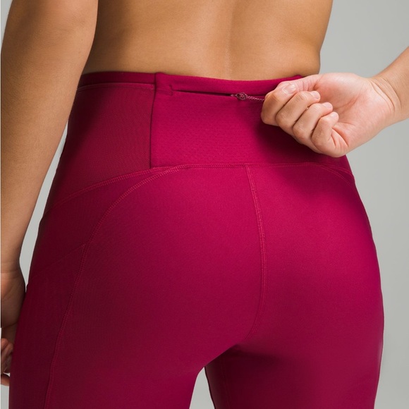 NWT lululemon SenseKnit Composite HR Running Tight 28" in Pomegranate size 4 - Picture 6 of 9